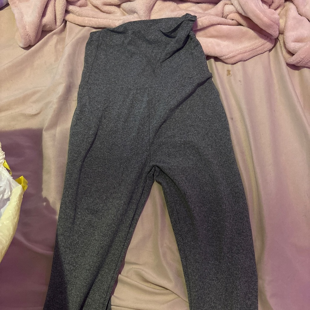 Grey stretch flare leggings xs